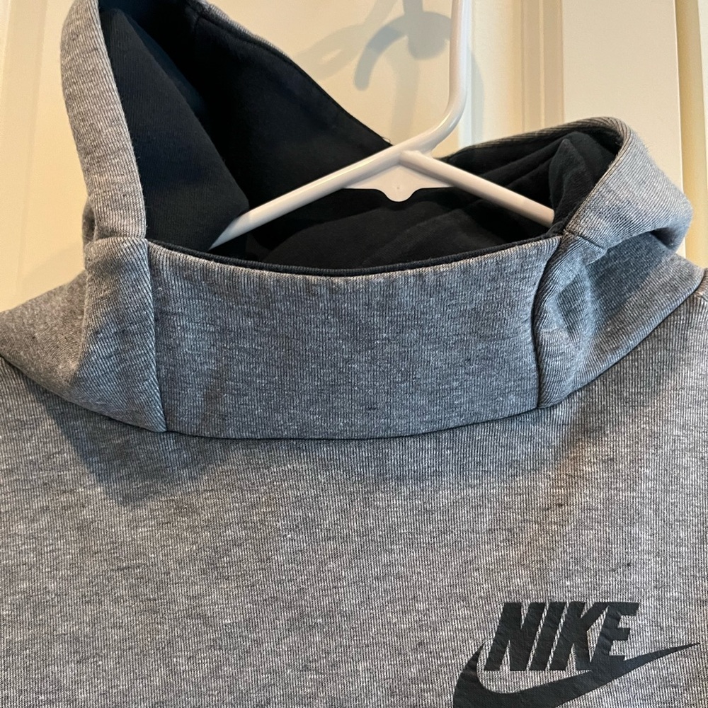 Nike Kids XL/Womens Small Grey Hoodie with Asymmetrical Zipper